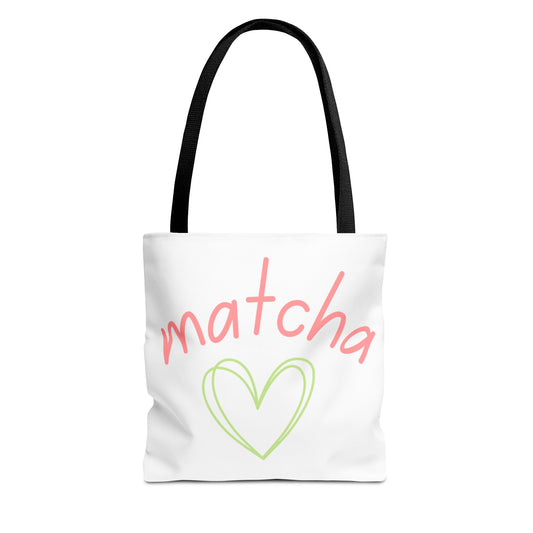 Matcha Heart Tote Bag