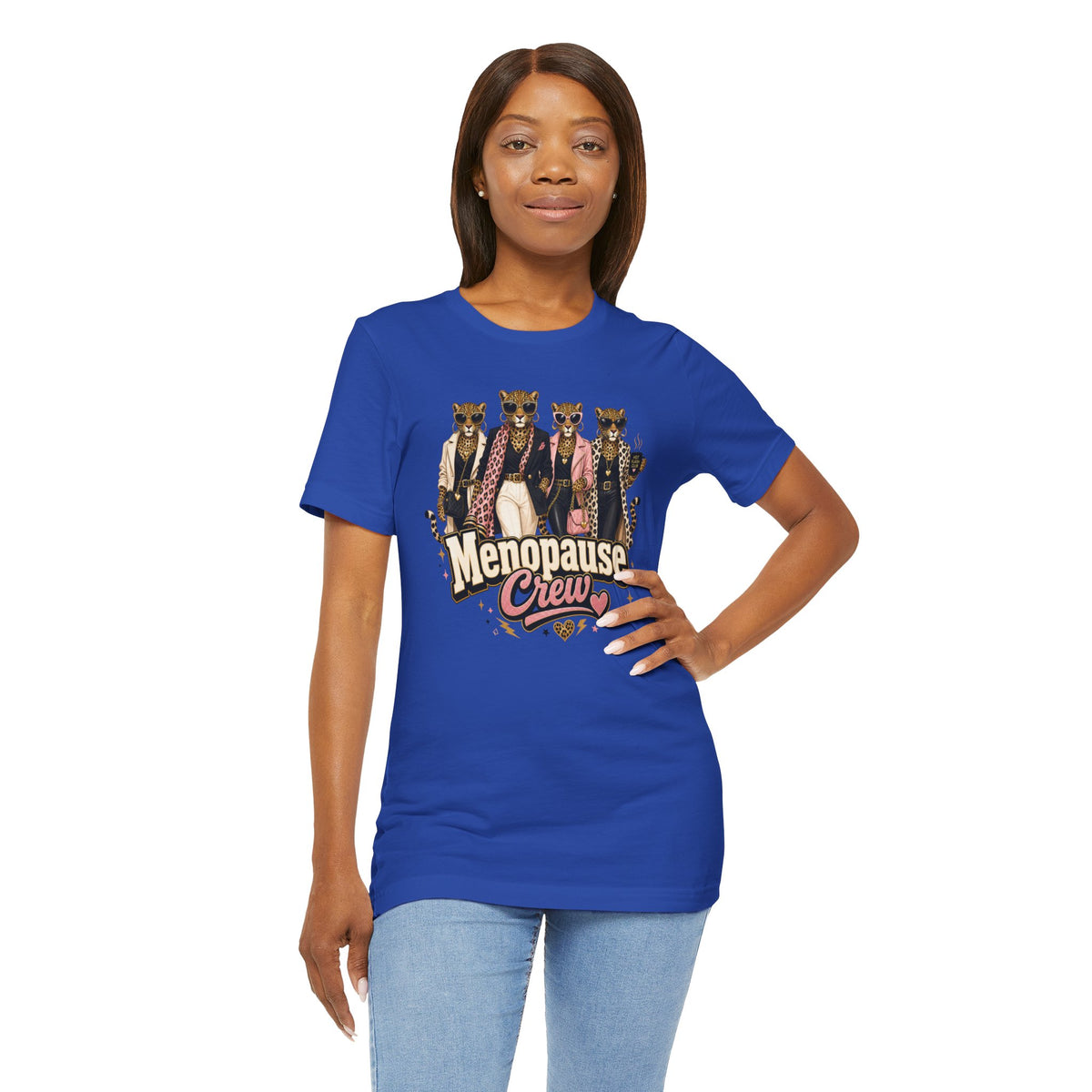 Menopause crew leopard T-shirt